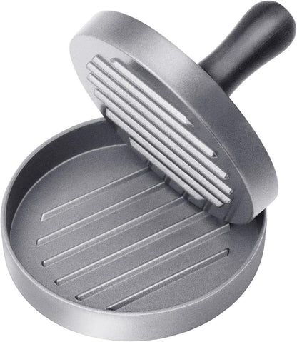 Burgerpresse Edelstahl Antihaft 11.5cm ABS-Griff 50 Patty Papers