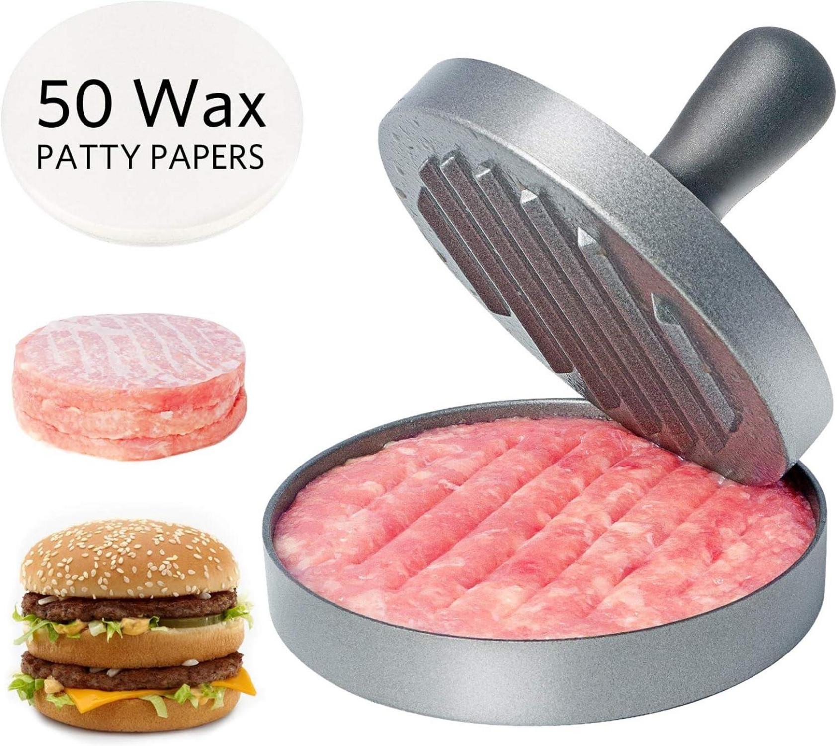 Burgerpresse Edelstahl Lebensmittelqualität ABS Griff