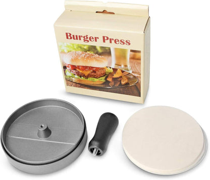 Premium Burgerpresse Edelstahl 11.5 cm Antihaft mit ABS-Griff