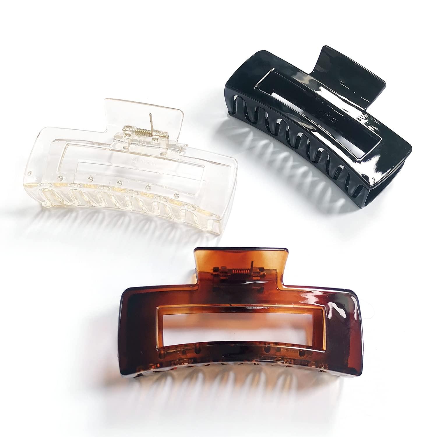 3er Set Große Rutschfeste Haarklammern Kunststoff Damen Mädchen - 10.5cm * 4.5cm