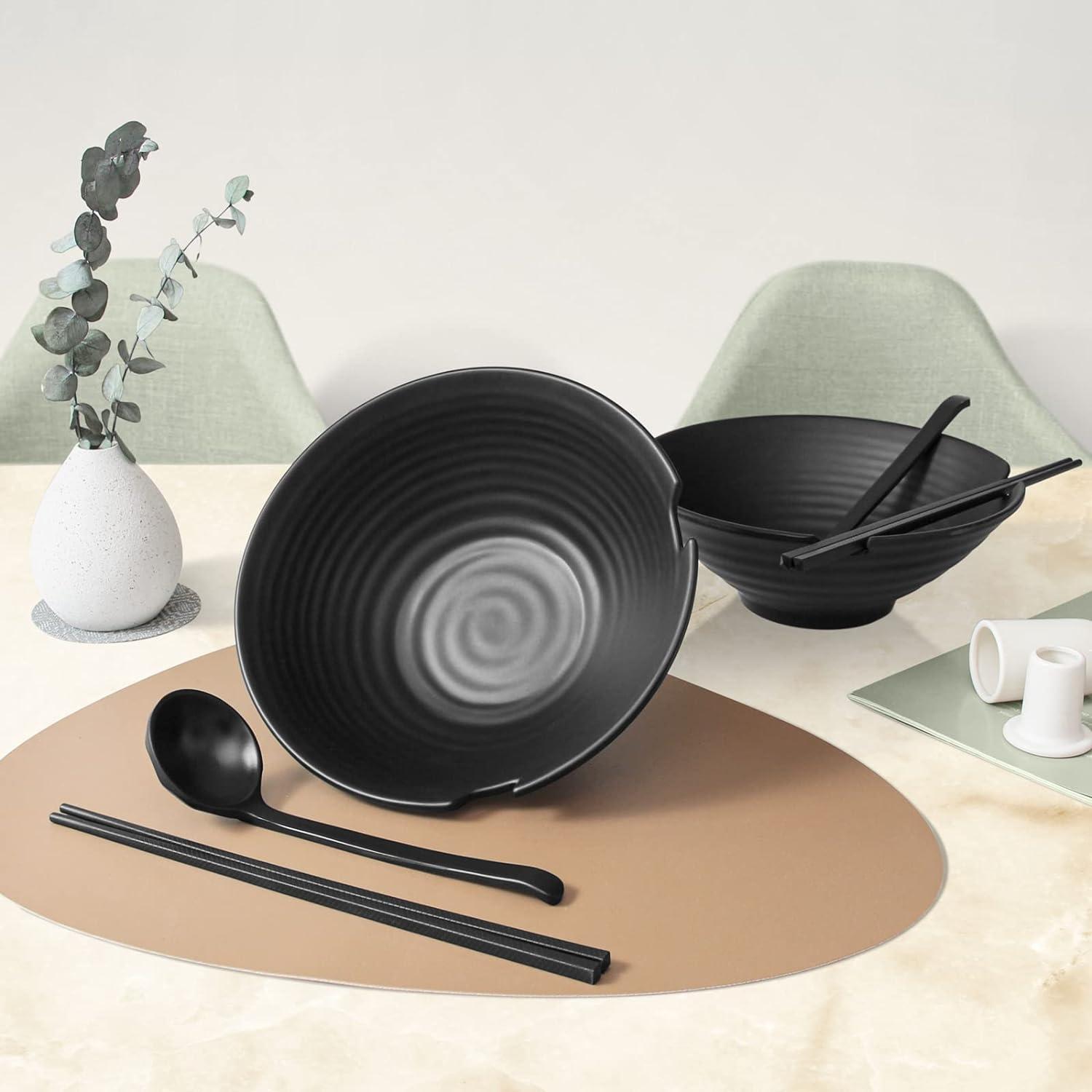 Japanische Ramenschale 2 Sets 1000ml Dishwasher Safe Udon Soba Pho Nudeln