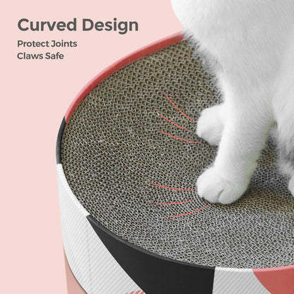 Ovales Katzen Kratzbrett 44x34x10 cm aus hochwertiger Wellpappe