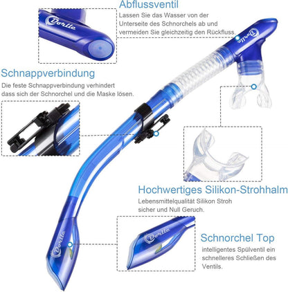 Schnorchelset Tauchmaske Erwachsene Anti-Leck Anti-Fog Premium