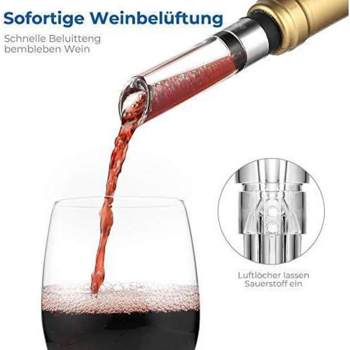 Wein Dekanter mit Tropfschutz & schneller Belüftung