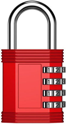 Zahlenschloss Vorhängeschloss Outdoor Wetterfest mit Zahlencode Rot