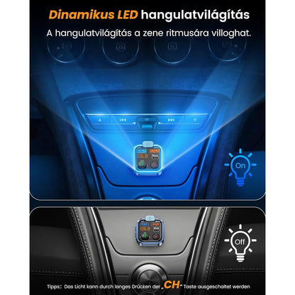 FM Transmitter Bluetooth V5.3 Auto Radio Musik Adapter mit