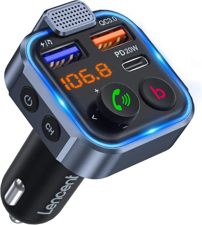 Bluetooth FM Transmitter V5.3 Auto Musik Adapter Freisprecheinrichtung