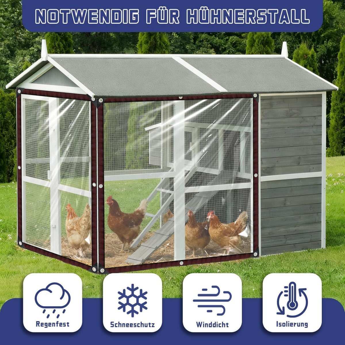 Transparente Plane 2x3m | Wasserdicht, Wetterfest & Vielseitig