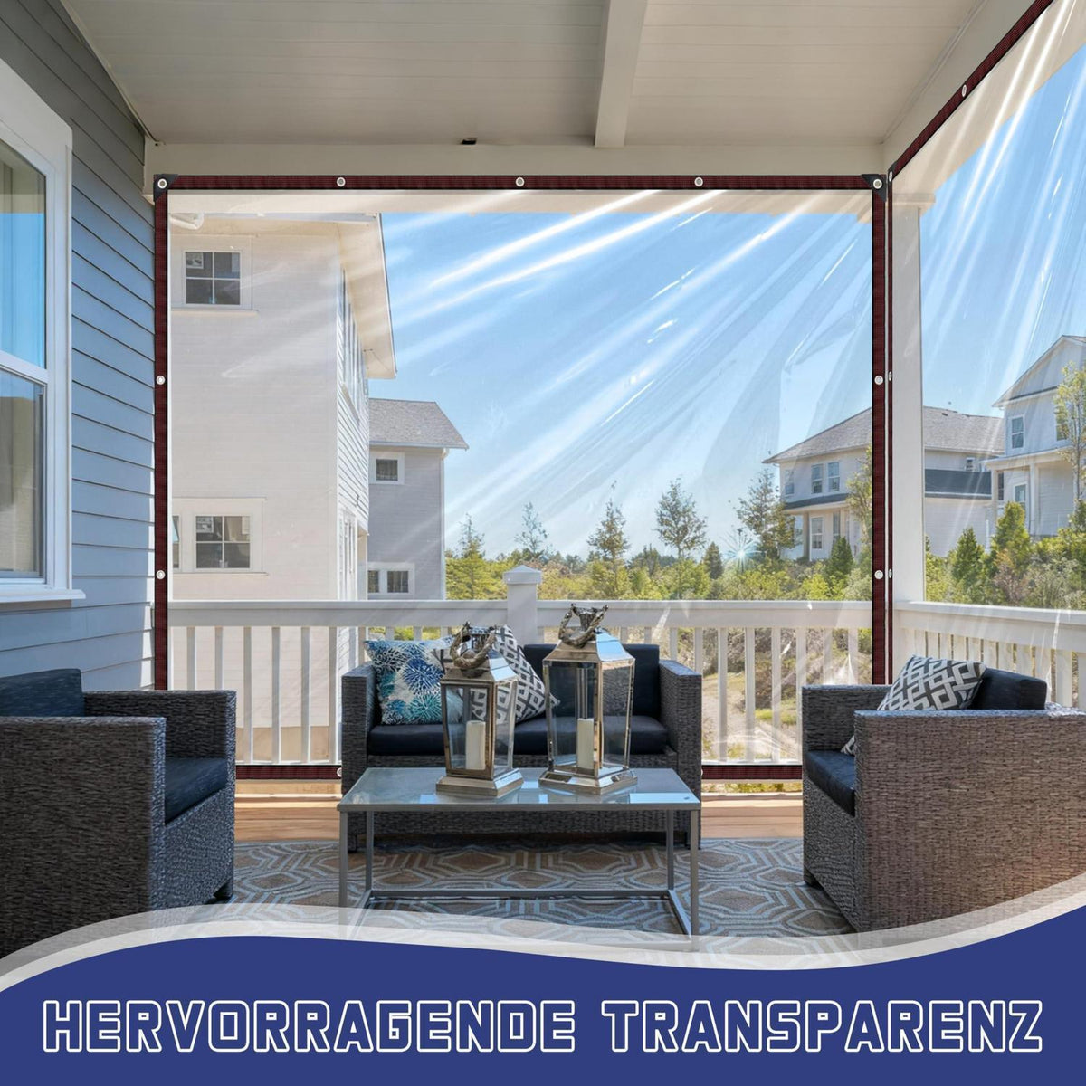 Transparente Plane 2x3m | Wasserdicht, Wetterfest & Vielseitig