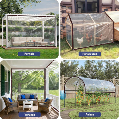 Transparente Plane 2x3m | Wasserdicht, Wetterfest & Vielseitig