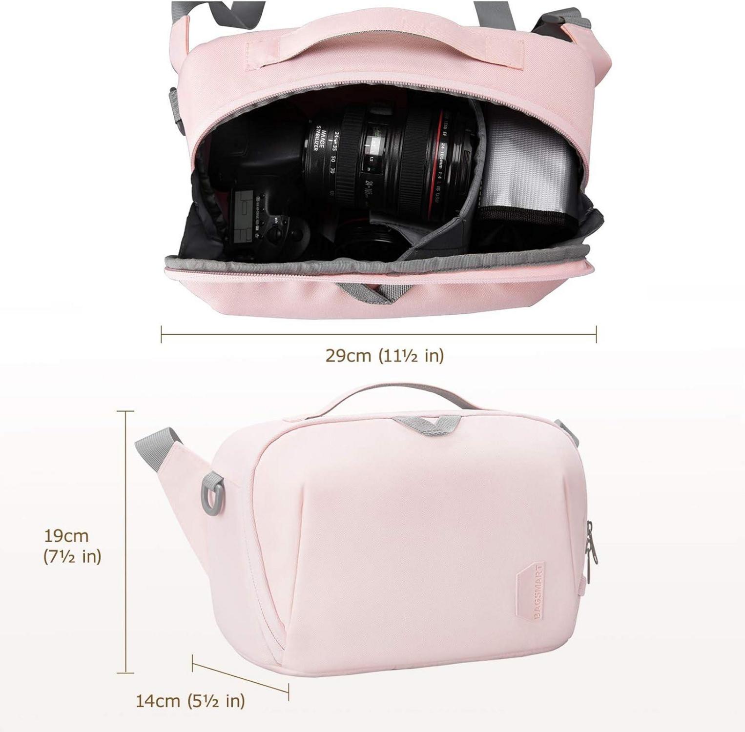 Bagsmart Große Kameratasche Umhängetasche DSLR SLR Zubehör