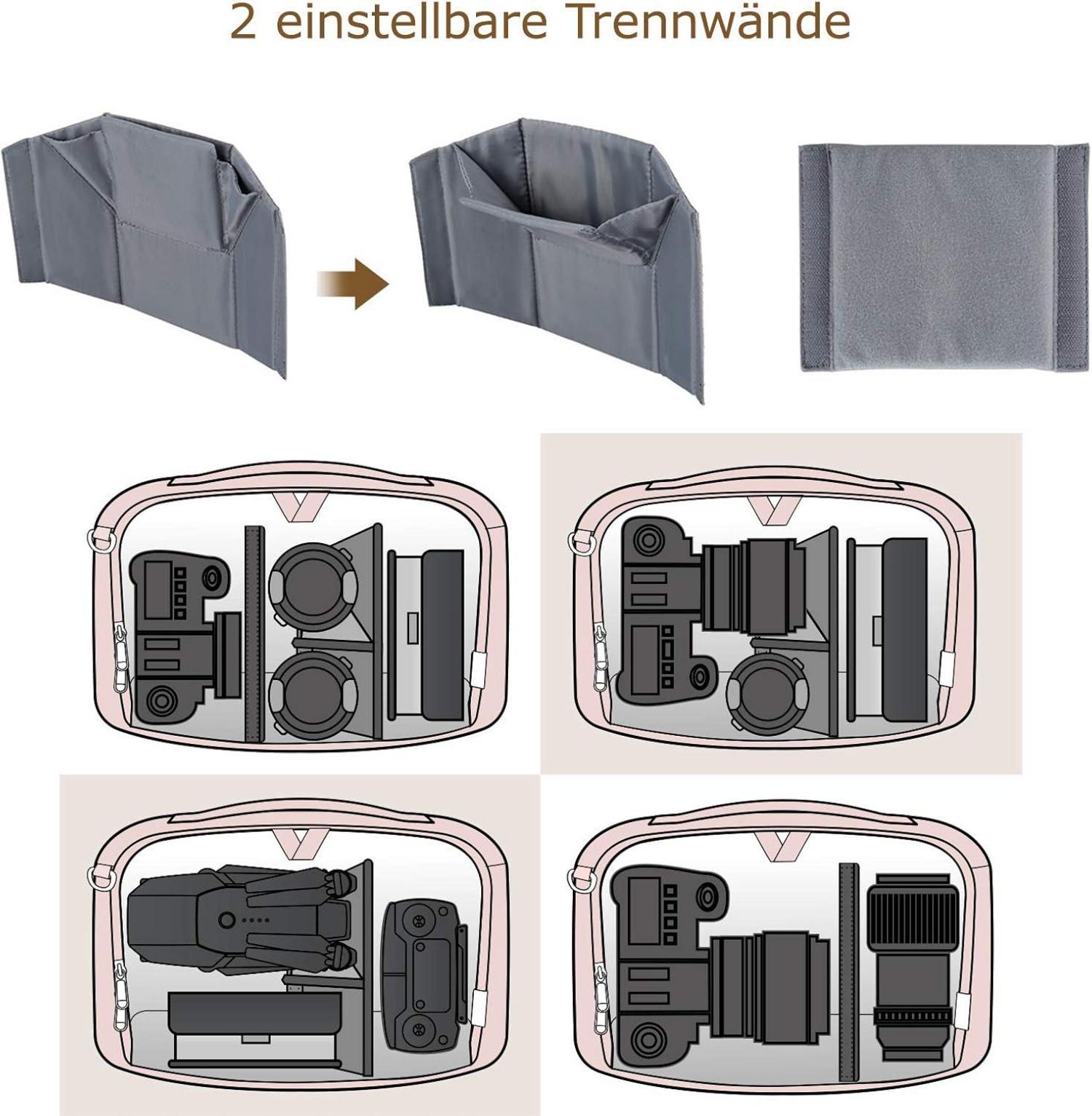 Große Kameratasche Umhängetasche DSLR SLR Zubehör Schutz Rosa