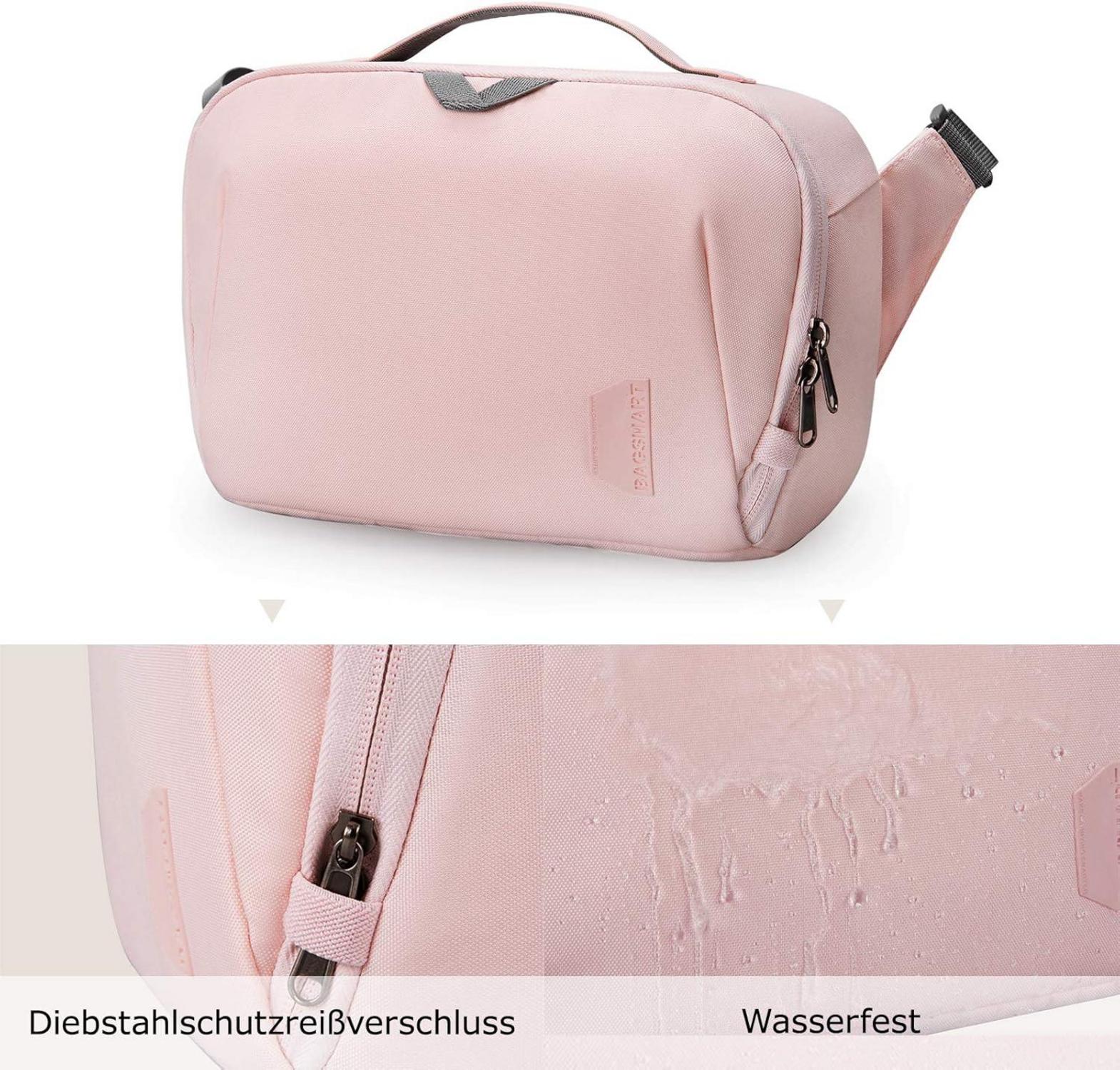 Kameratasche für DSLR und Zubehör, Große Umhängetasche, Rosa