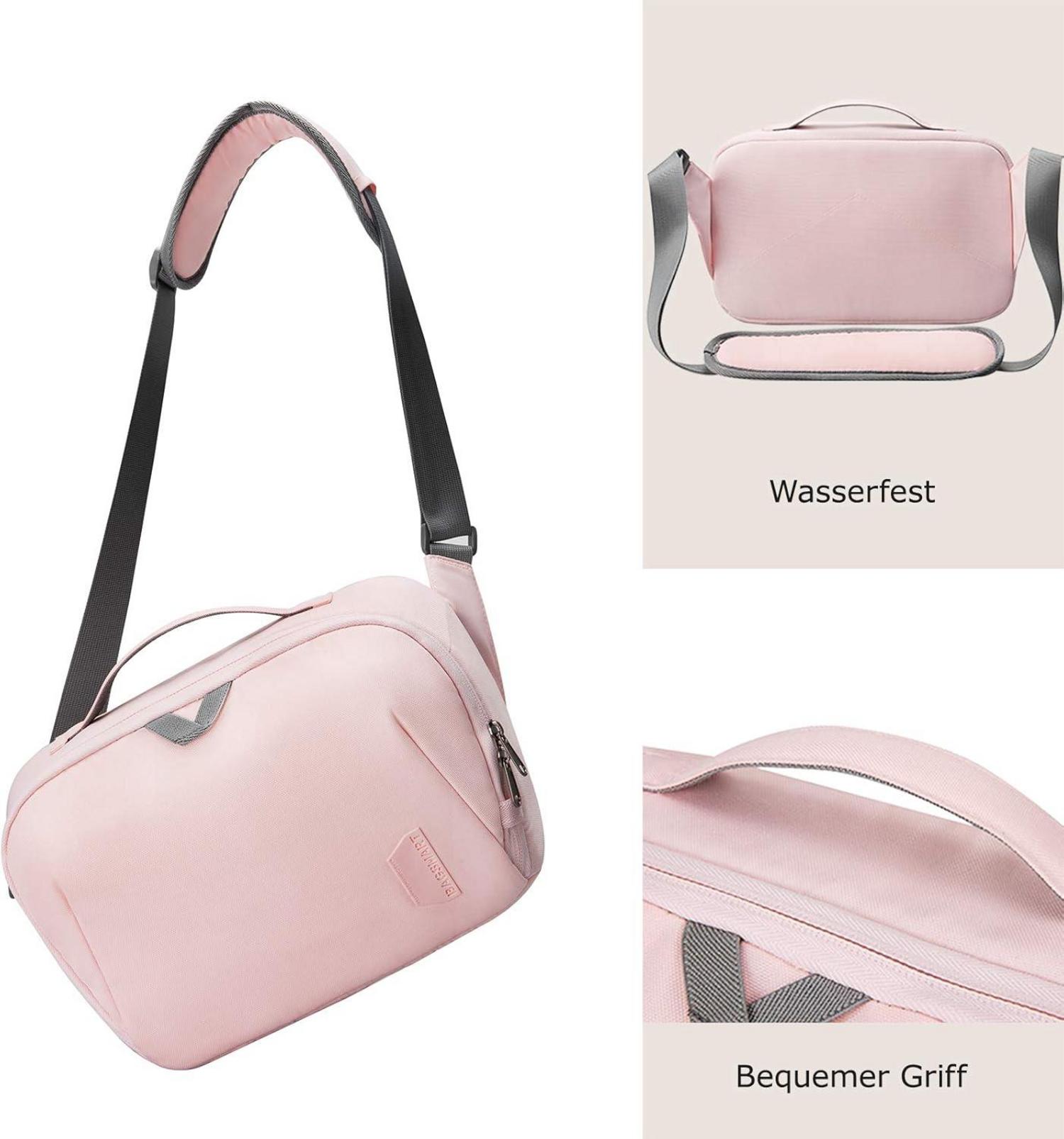 Kameratasche Große Umhängetasche für DSLR SLR-Kamera, Rosa