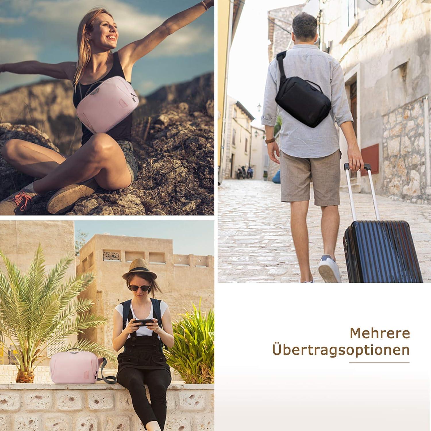 Kameratasche Damen Umhängetasche Schultertasche Rosa DSLR SLR-Zubehör
