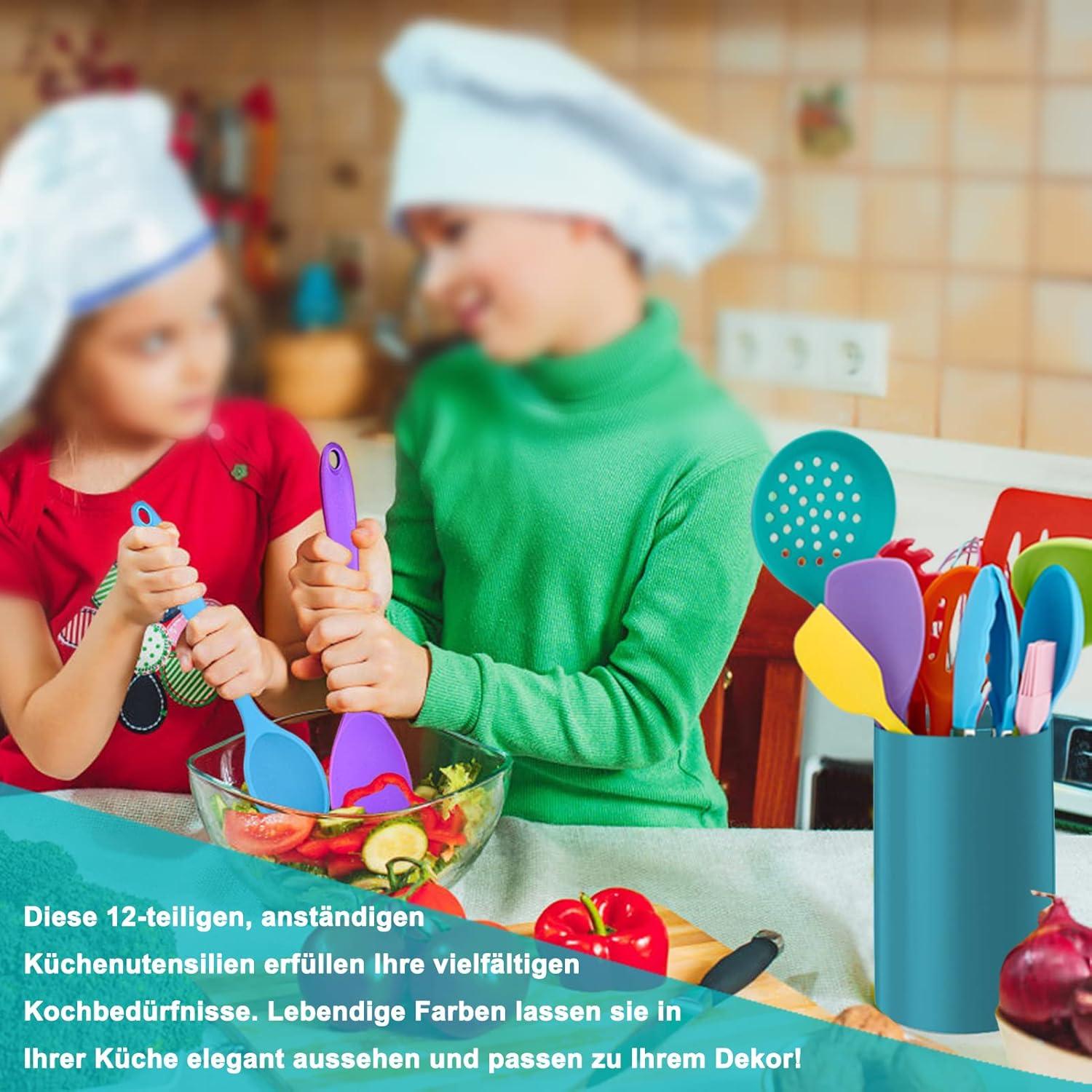 Homikit 12-teiliges Silikon-Küchenutensilien-Set mit Utensilienhalter