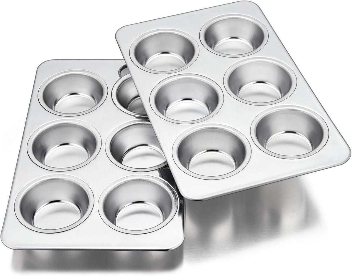 Muffinform Edelstahl Backblech Set 6er Muffins Cupcakes Brownies