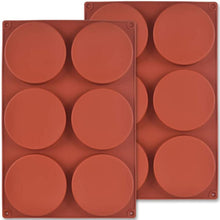Silikonformen für Kuchen und Seife, 2er Pack, 6-fach 4-Zoll