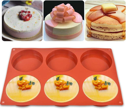 Silikon-Kuchenform 6-fach, 4-Zoll, 2er Pack - Handmade