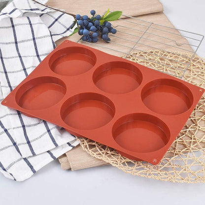 Silikon-Kuchenform 6-fach 4-Zoll 2er Pack Harz Seife Handgemacht