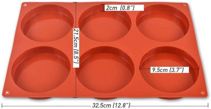 Silikon-Kuchenform 6-fach 4-Zoll 2er Pack Harz Seife Handgemacht