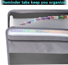 Dokumentenmappe A4 13 Fächer Wasserdicht Organizer mit Reißverschluss