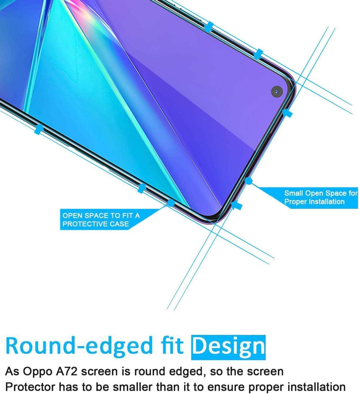 Panzer Schutz Glas Oppo A72 2er Set 9H Härte Kratzfest Ultra-klar