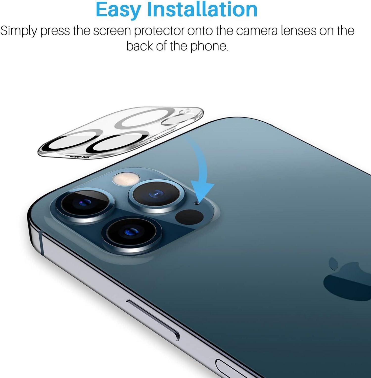 Display-Schutzfolie iPhone 12 Pro Max, 3er Set, kratzfest, ohne
