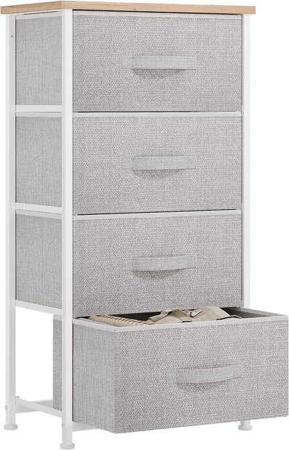 Aufbewahrungskommode mit 4 Stoffschubladen Moderner Stil