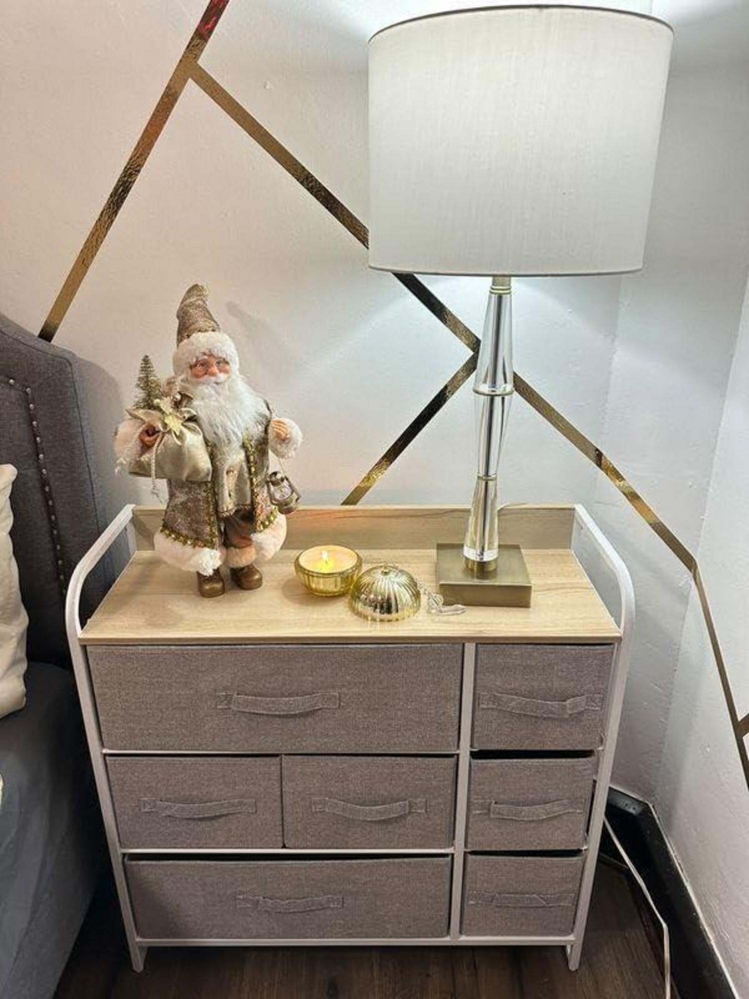 YITAHOME Kommode 7 Schubladen Stoff Modern Hellgrau Flur Kinderzimmer