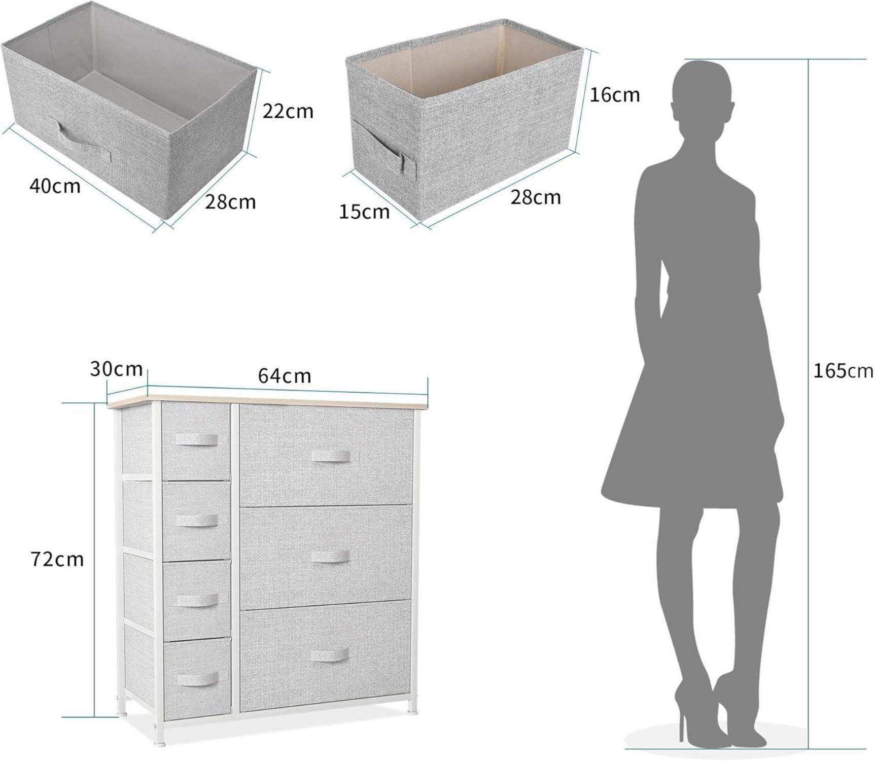 YITAHOME Schubladenkommode Stoff Modern für Schlafzimmer