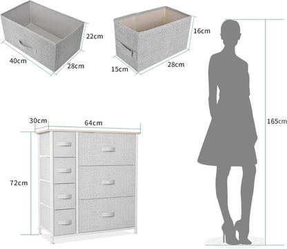 YITAHOME Schubladenkommode Stoff Modern für Schlafzimmer