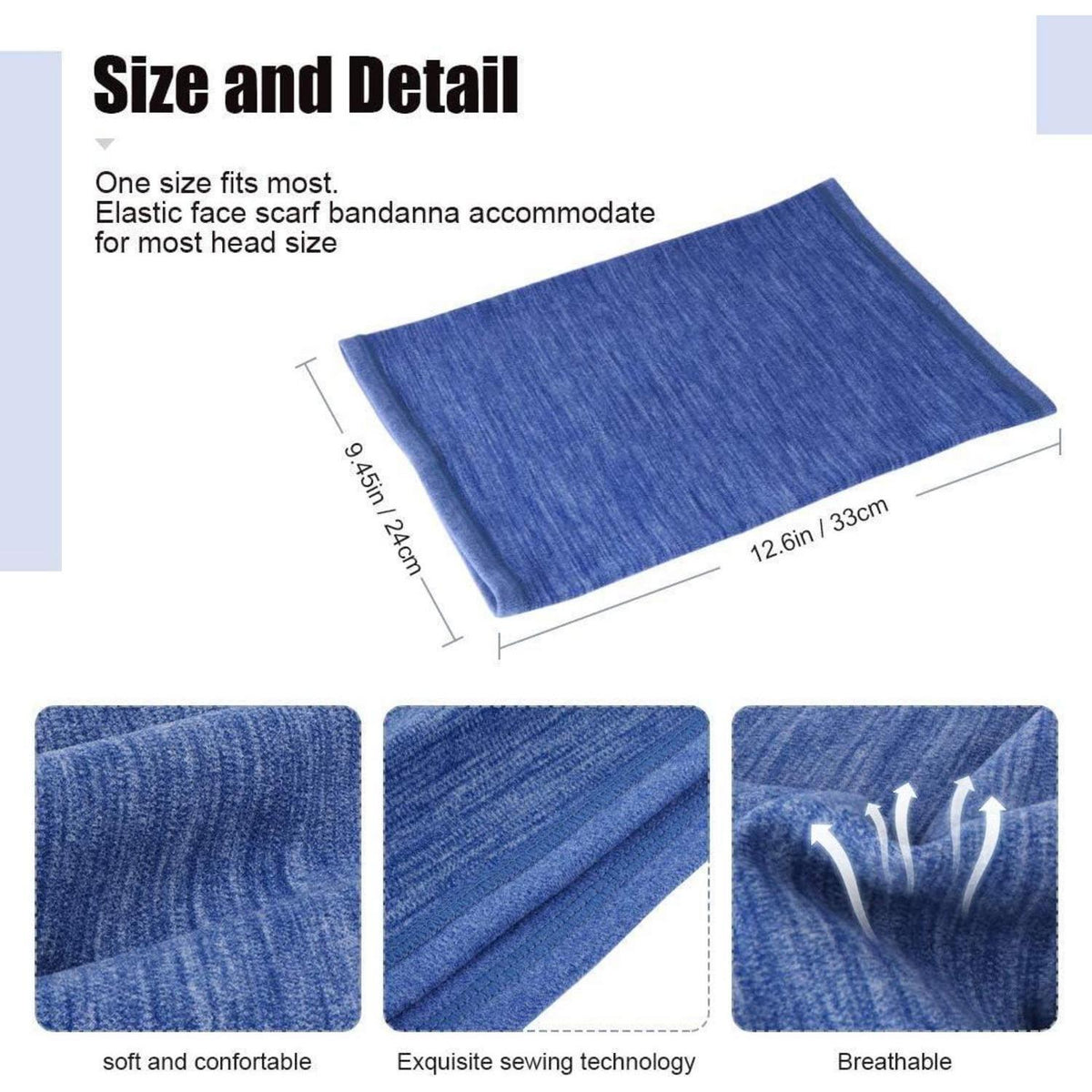 2er-Set Winter Loop Schal Damen Herren Fleece Schlauchschal Blau Marine
