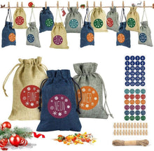 Adventskalender zum Befüllen Weihnachtskalender Stoffsäckchen Zahlen