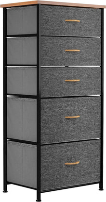 YITAHOME Aufbewahrungskommode mit 5 Schubladen Stoff Industrial Stil