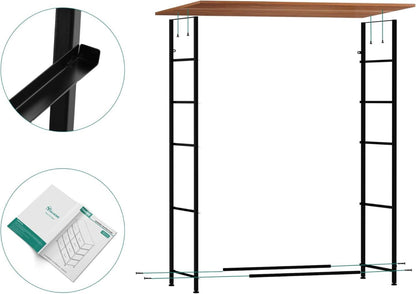 YITAHOME Schmale Kommode 5 Schubladen Stoff Industrial Stil Dunkelgrau