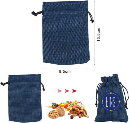 Adventskalender zum Befüllen Stoffsäckchen Zahlen Aufkleber