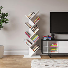 YITAHOME Bücherregal 9 Ebenen Weiß Holz Industrie Standregal