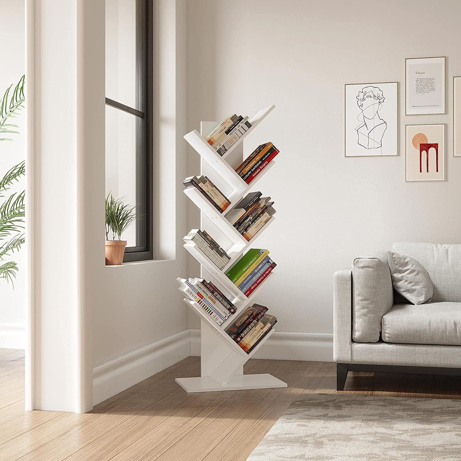 YITAHOME Großes Bücherregal 9 Ebenen Holzregal