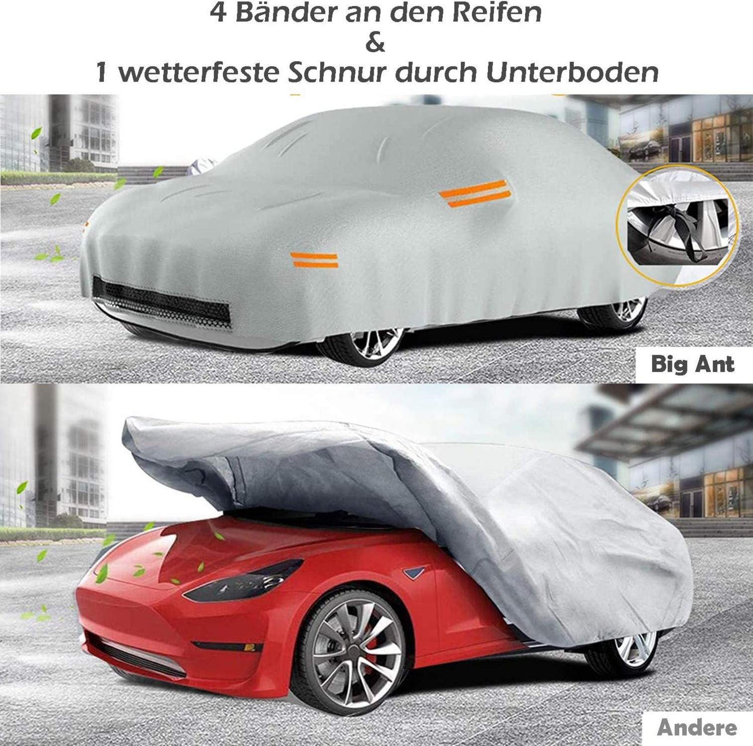 Autoabdeckung Tesla Model 3 wasserdicht 6-lagig UV-Schutz & Winddicht Reflektierende Streifen