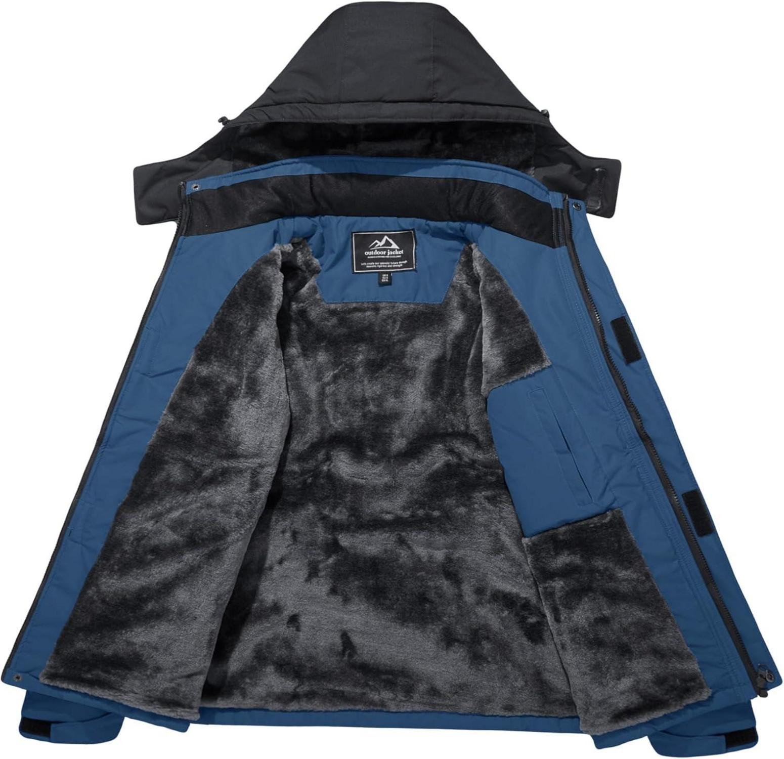 Herren Winter Skijacke Fleece gefüttert wasserdicht