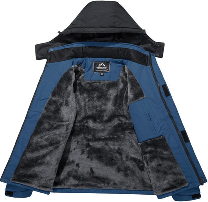 Herren Winter Skijacke Fleece gefüttert wasserdicht