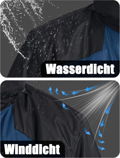 MAGCOMSEN Herren Winter Skijacke Fleece Gefüttert Wasserdicht Softshelljacke