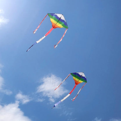 Simxkai Delta Kite for Kids and Adults - Easy to Fly - Beginners Rainbow Kit