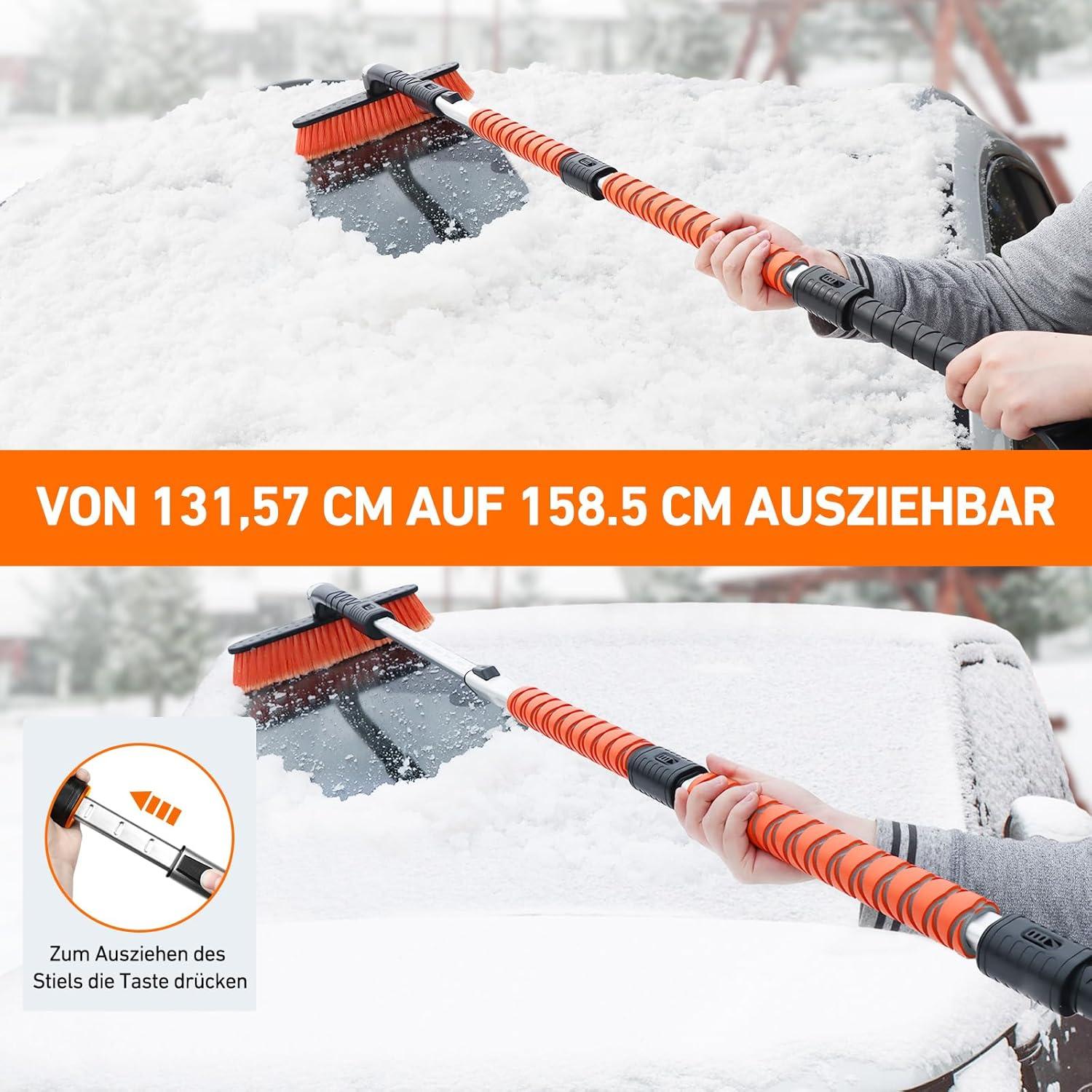 Eiskratzer Auto 3in1 mit Besen 158CM Schneebesen Eisschaber
