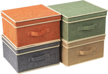 Faltbare Aufbewahrungsboxen mit Deckel, 4er-Set in 4 Farben 33,5