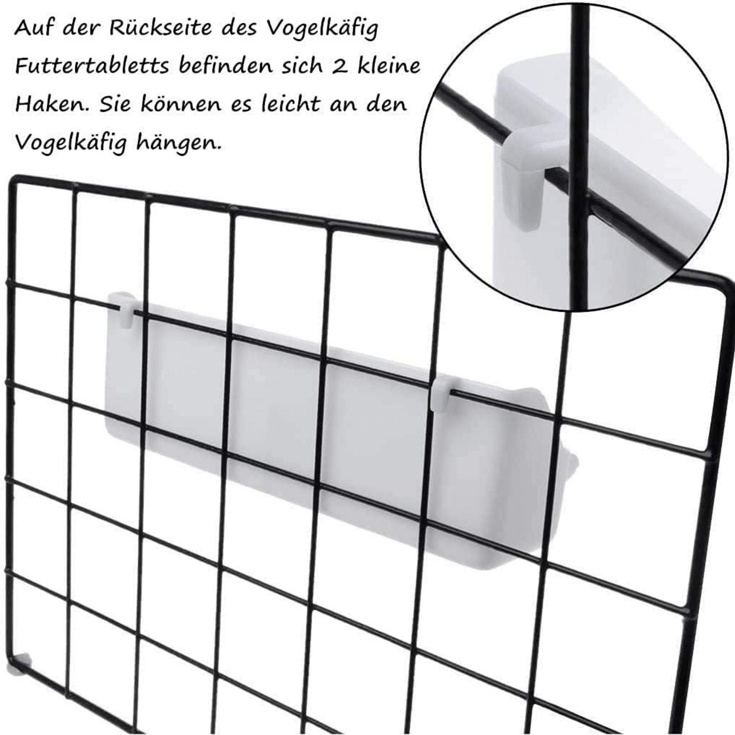 Vogelfutterspender 2er Set Futternapf Wassernapf Vögel Papageien