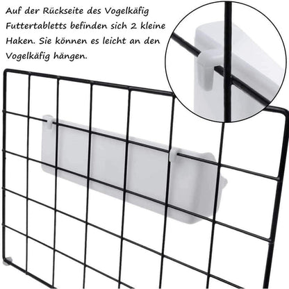 Vogelfutterspender 2er Set Futternapf Wassernapf Vögel Papageien