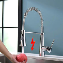 Niederdruck Armatur Küche Chrom 360° drehbar Spiralfederarmatur