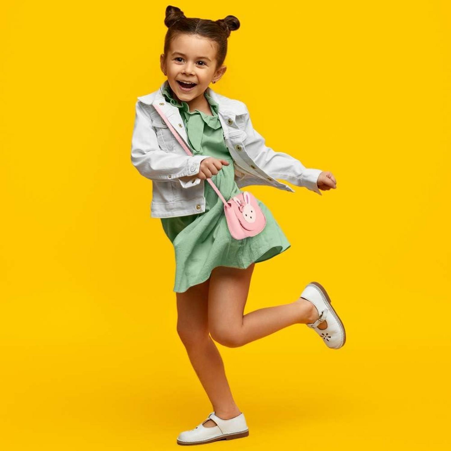 Heyu-Lotus Kinder Umhängetasche Mädchen Mini Handtasche Hase Rosa